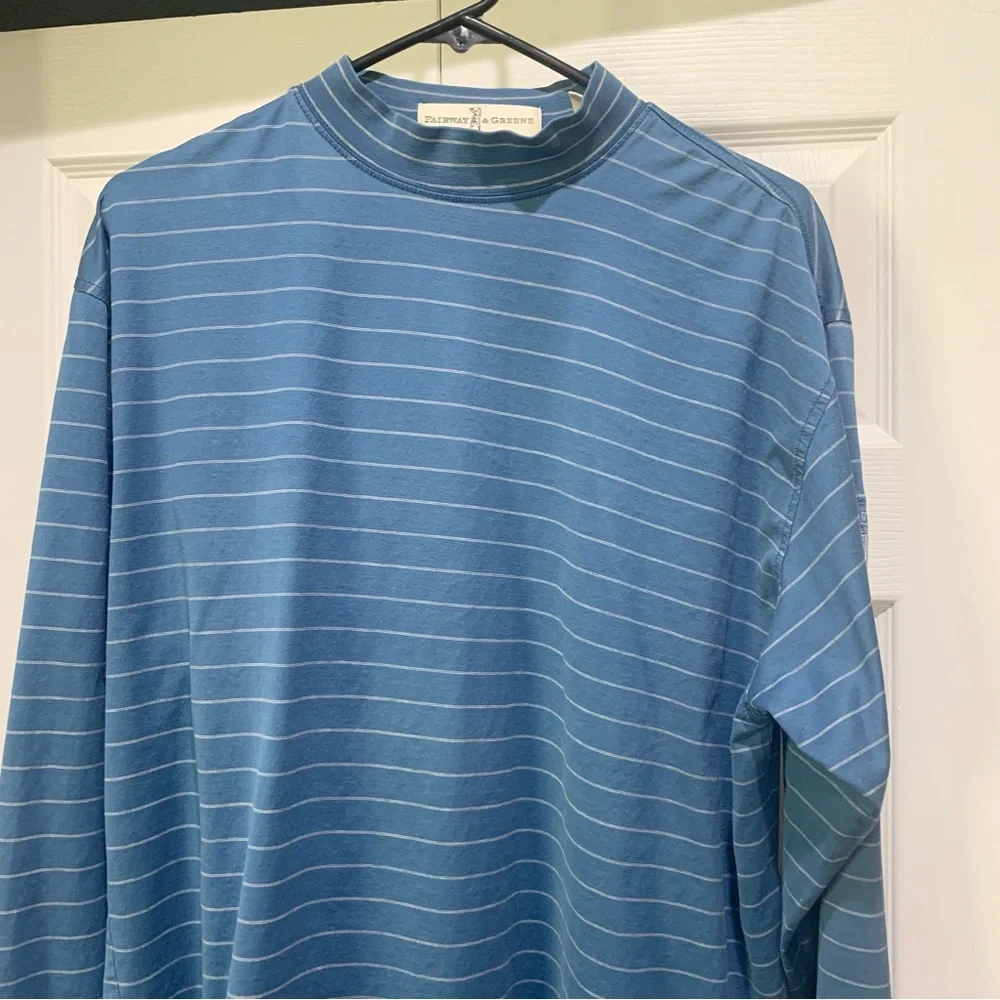 Fairway & Greene blue striped long sleeve shirt - Picture 2 of 7